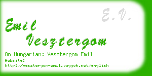 emil vesztergom business card